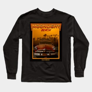 SURFING MOONLIGHT BEACH CALIFORNIA Long Sleeve T-Shirt